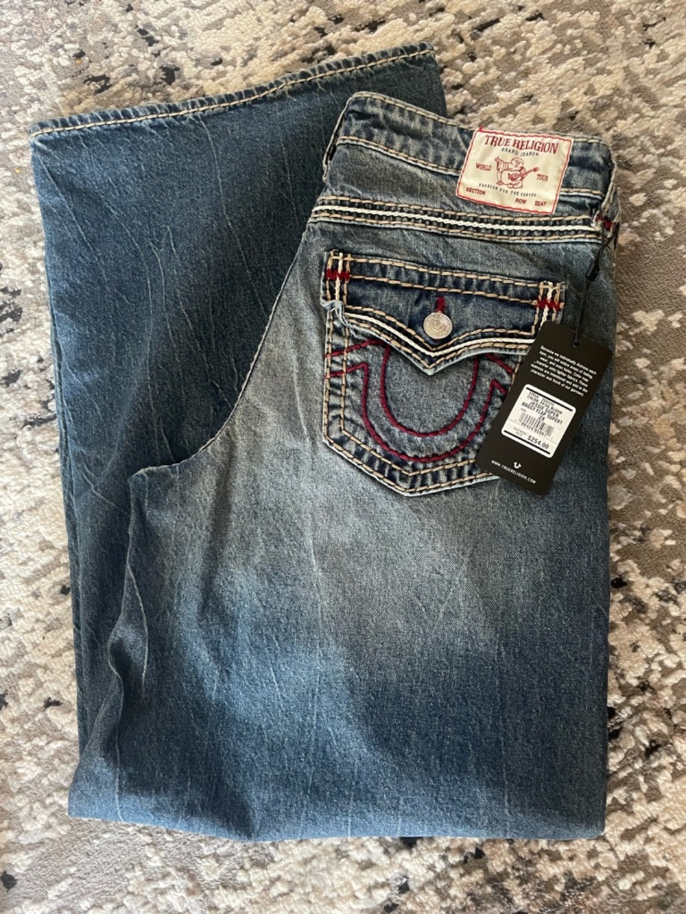 True Religion Jessie super baggy wide leg jeans. Mid rise. Size 28.